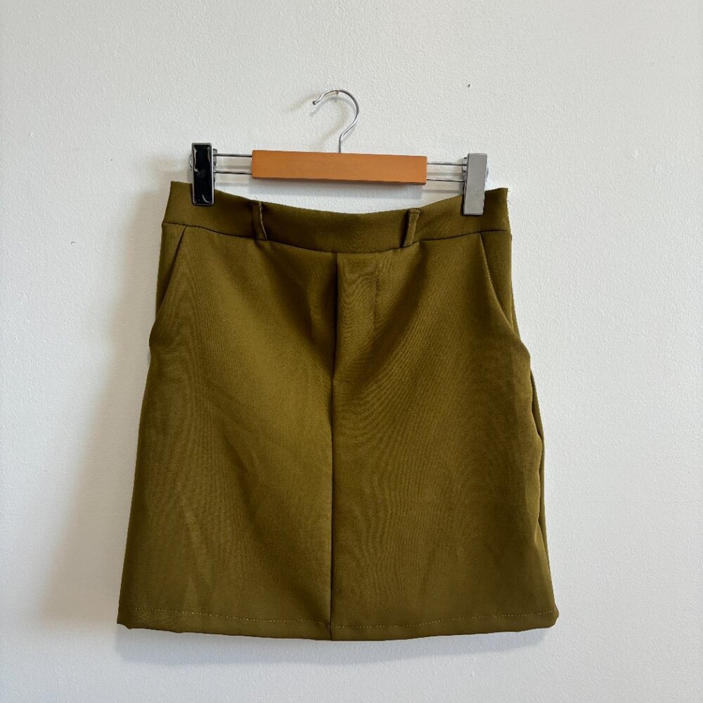 Mini Olive Green Dress Skirt